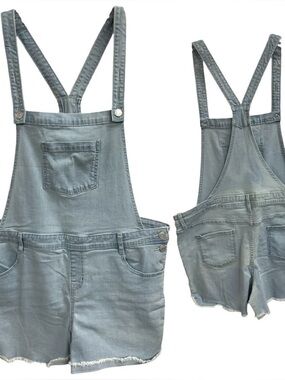 Cat & Jack Light Blue Denim Shortalls Size 2X